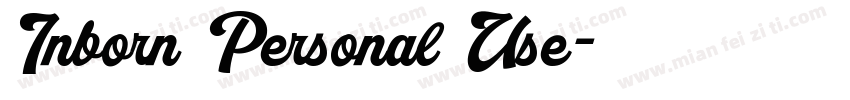 Inborn Personal Use字体转换